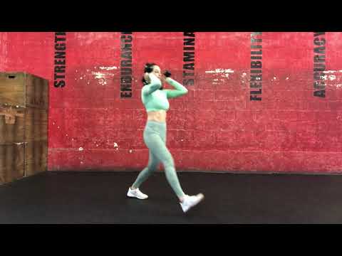 Dumbbell front rack alternating forward lunge