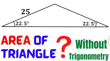 Find Area of the Triangle without Trigonometry | Important Geometry skills explained | Fun Olympiad