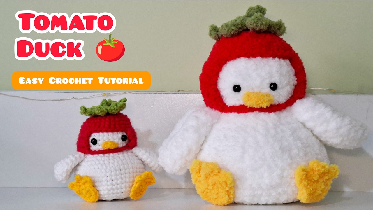 Amigurumi Duck with Tomato Hat | Part 1 | Easy Crochet Tutorial