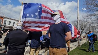 Patriot Front Protest Drag Queen Event in Chardon Ohio