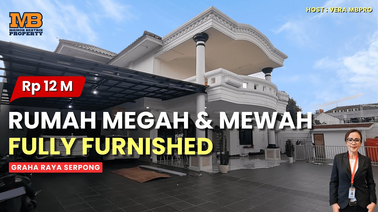 RUMAH MEWAH DAN MEGAH FULLY FURNISHED DI GRAHA RAYA SERPONG TIMUR | PONDOK JAGUNG SERPONG