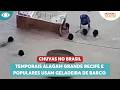 Temporais alagam Grande Recife e populares usam geladeira como barco | Melhor da Tarde