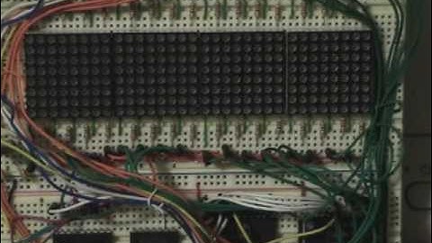 scrolling vertical messages down from centre to right 8x32 dot matrix