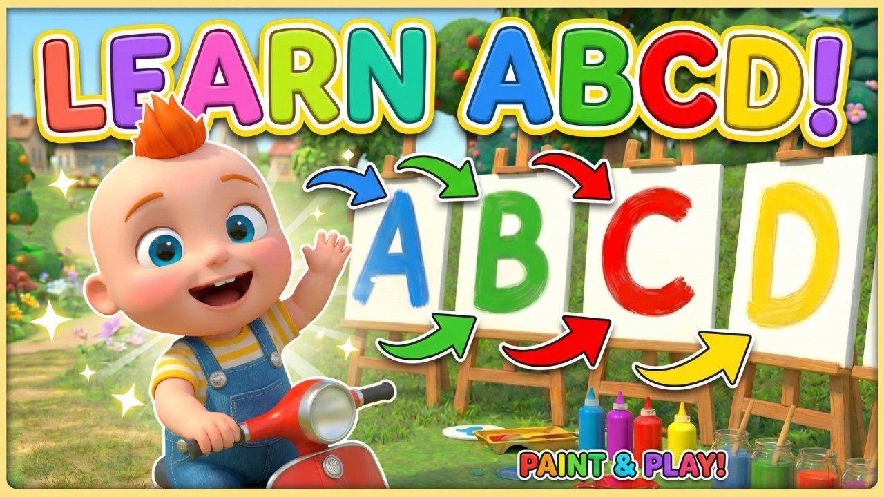 ABC Song for Kids | Learn Letters with Baby's Colorful Painting ...