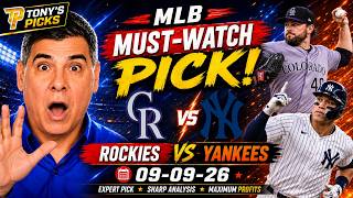 Colorado Rockies vs New York Yankees Pick 9/9/26 MLB Pick Prediction