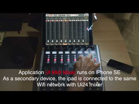 Ui Soundcraft MIDI mixer application with Behringer X-touch Extender