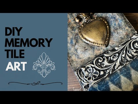 DIY Mixed Media Memory Tile Lisa Inspired Tile