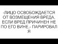 -Лицо освобождается от возмещения вреда, если вред причинен не по его вине,- парировал я #рассказ