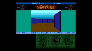 Famous Wayout Atari 8-bit 1982 Game SANCTUM Map Solution Profile