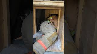 Firefighter I students being introduced to our confined space maze. #volunteerfirefighter