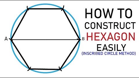 How To Draw A Hexagon of 6 cm Using the inscribed circle method / Easy Hexagon Drawing