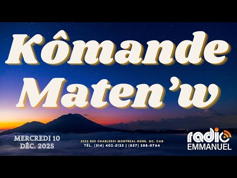 KÔMANDE MATEN W RADIO EMMANUEL PIERRE BINSE ROCHE