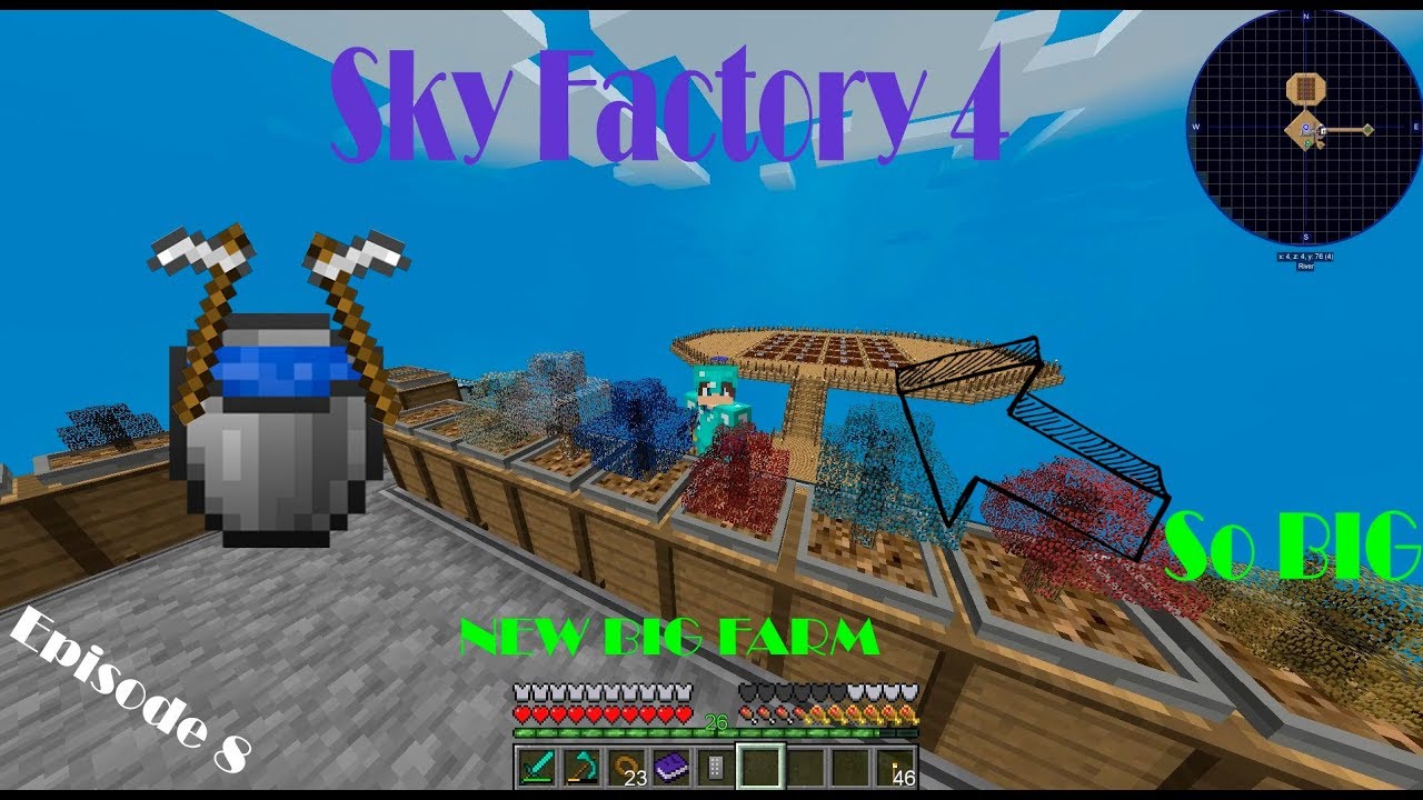 Minecraft | Sky Factory 4 | 8 episode | Big Farm - YouTube