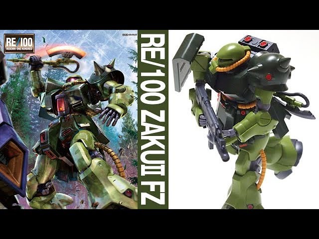 ガンプラ「RE/100 1/100 ザクII改（MS-06FZ ZAKU2 FZ）」開封・組立・素組完成レビュー / 機動戦士ガンダム0080  ポケットの中の戦争