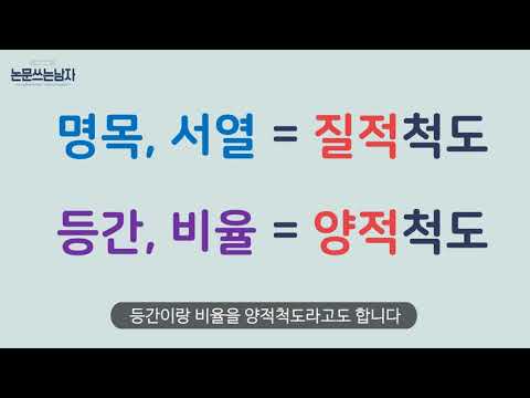 spss 기초 - 척도 총정리(명목척도, 서열척도, 등간척도, 비율척도)