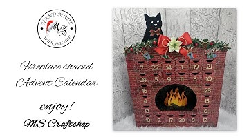 Fireplace Shaped Advent Calendar, Christmas Decoration and Gift Idea for a Kid - snap presentation