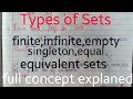lec-6|Various types of Sets|full concept explained.