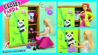 Como Hacer Closetropero Guardarropa De Panda Para Muñecas Barbie Reciclando Una Caja De Carton