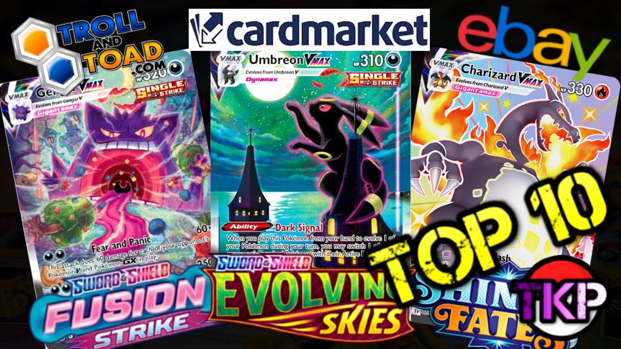 TOP 10 CARTAS MAS CARAS DEL 2021 #CartasPokemonTCG