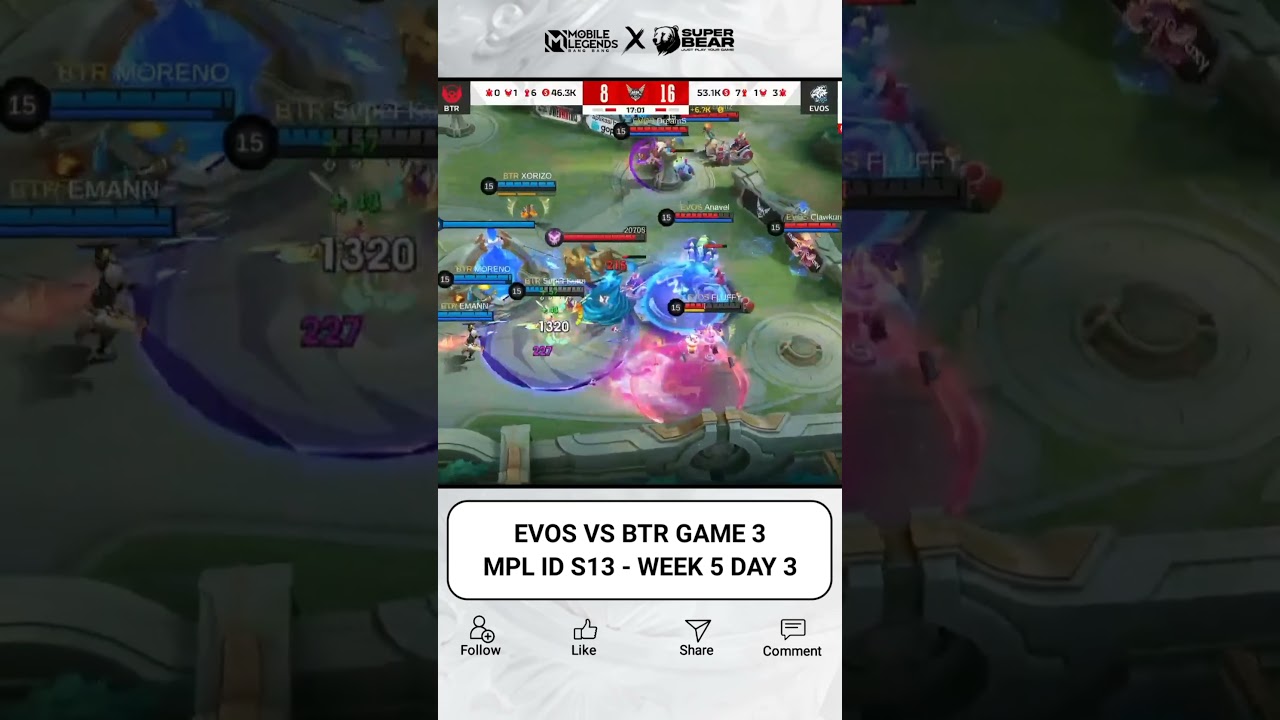 EVOS VS BTR GAME 3 - MPL ID S13 