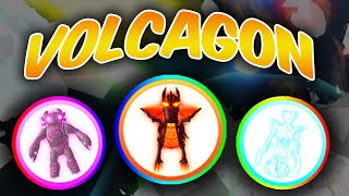 Beating Volcagon Boss In Super Power Fighting Simulator