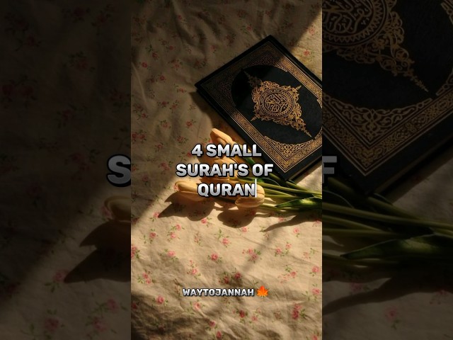 4 small surah of quran #islamicshorts #waytojannah #youtubeshorts  #surah #quranrecitation #quran class=