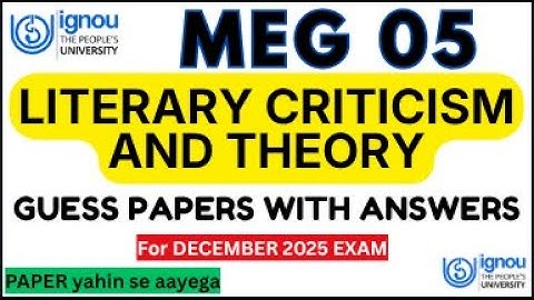 IGNOU MEG 05 GUESS PAPERS FOR DEC 2025 EXAMS | MEG 05 IMPORTANT QUESTIONS FOR DEC 2025 EXAM #meg05