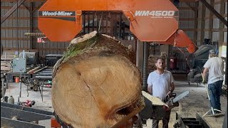 Woodmizer 4500 Eats OVERSIZED Logs 🪵MAXED OUT cuts 🪚