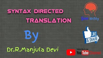 Syntax Directed Translation