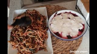 Kırmızı Pancar Saplarıyla Yapraklarıyla Erişte Nasıl Pişirilir. Yoğurtlu Pancar Kavurması.