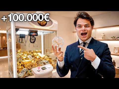 I put €100,000 in PRIZES inside a claw machine