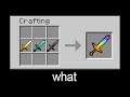 Minecraft wait what meme part 114 (rainbow sword)