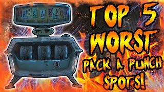 Top 5 WORST Pack a Punch Locations! Call of Duty Zombies Black Ops 3, BO2, BO & WAW Gameplay
