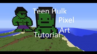 Minecraft: EASY- Pixel Art (Teenage) Hulk (8-Bit)
