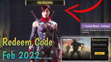 March 2022 Redeem Code Codm | Latest Redeem Code Codm | How to Get Free Character Skins In Codm