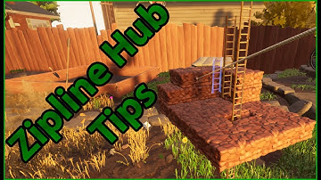 How To Build ZIPLINE Hubs With LADDERS! Grounded Gameplay!