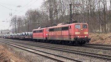 Super mooie goederentreinen in Duisburg op 11-02-2023 Tyfoon Ludmila DB 151 Pkp Vectron 4K