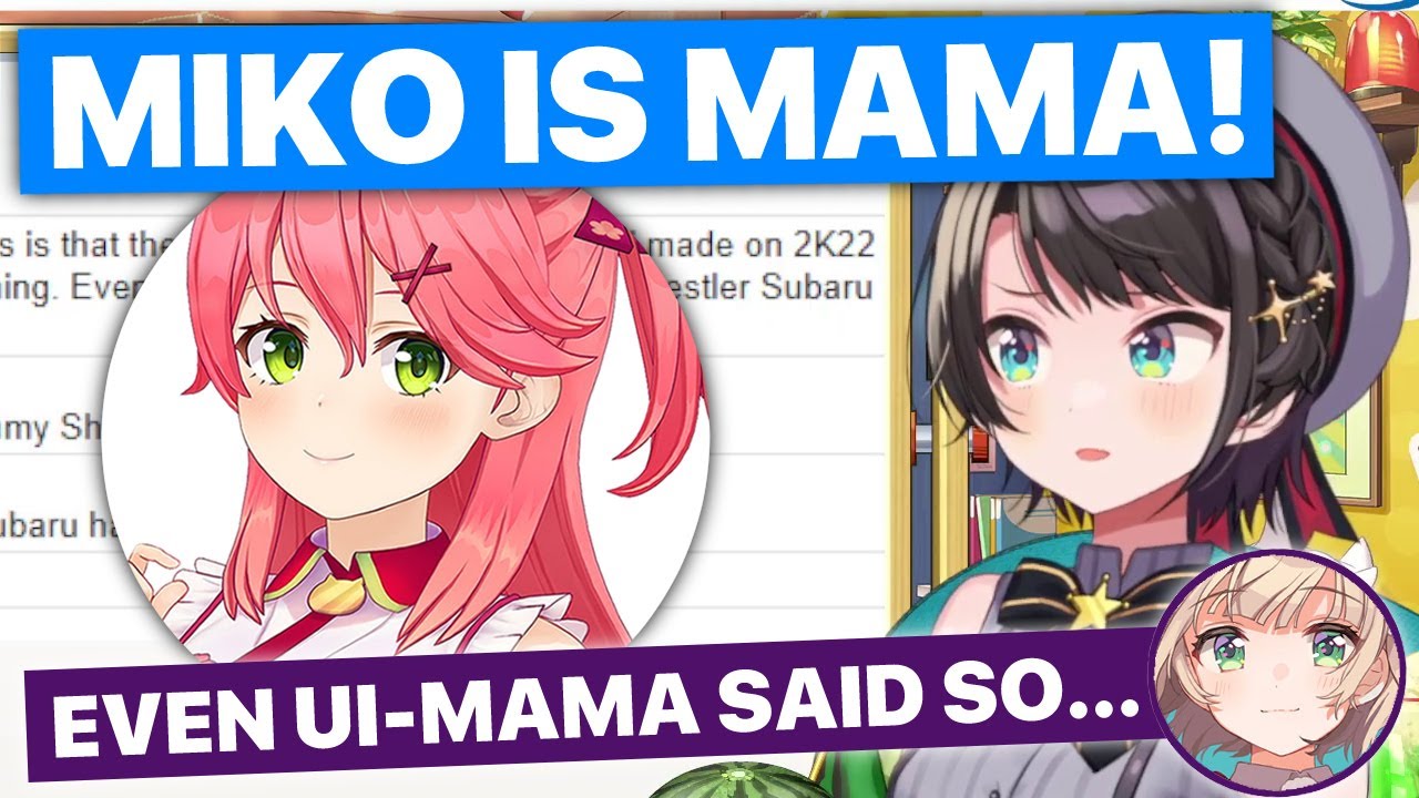 Subaru Acknowledges Miko As Mama (Oozora Subaru / Hololive) [Eng