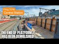 Sydney trains vlog 2216 central station  the end of platform 11 has been demolished