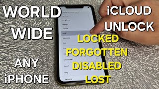 iCloud Unlock Any iPhone 6,7,8,X,11,12,13,14,15 Any iOS Locked to Owner/Forgotten/Disabled/Lost✔️