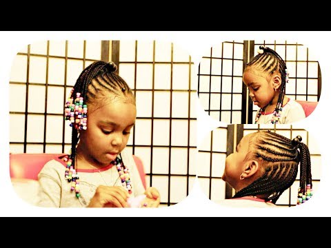 Braids With Beads Kids Natural Hair No Weave Youtube