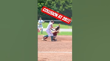 🎯 Getagd en gebotst! Helm vliegt OVER 😳 #shorts #fyp #softbal