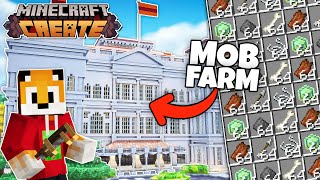 I built a MASSIVE MOB FARM in Minecraft Create Mod