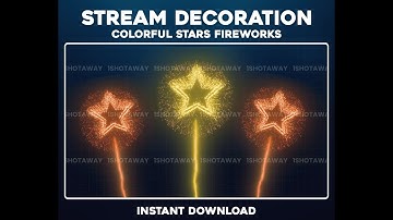 Vibrant Stars Fireworks Stream Overlay – Animated Twitch Stream Overlay for OBS