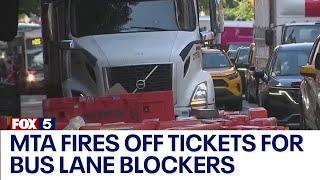MTA begins issuing tickets for bus lane blockers