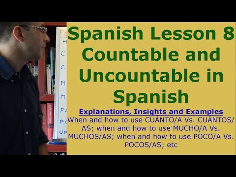 Learn Spanish 8: Countable and Uncountable in Spanish