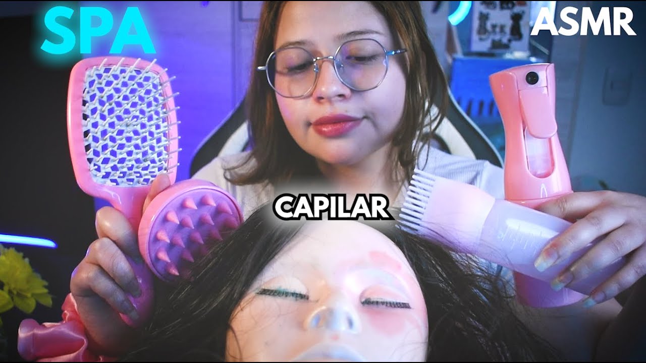 ASMR SPA CAPILAR🧼😌 para RELAJARTE despues de mucho ESTRÉS- Vivalen ASMR