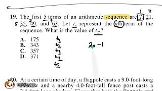 ACT Math: Arithmetic Sequences Made Easy | Find the 25th Term