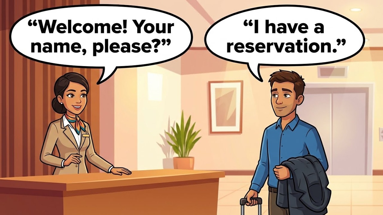 Winter Travel English (A1–A2) | Easy Conversations at the Airport + Hotel  English Speaking Practice