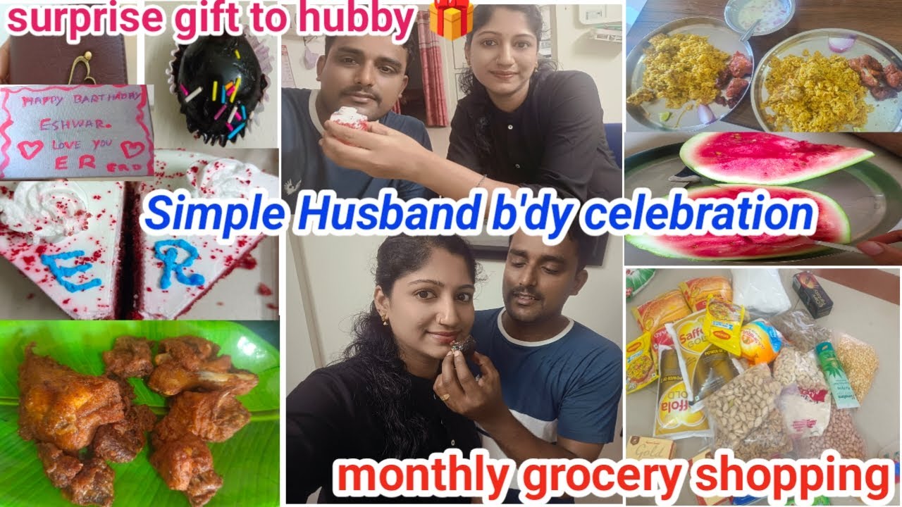 Grocery shopping || husband birthday ge ಸಿಂಪಲ್ ಆಗಿ ಏನ್ ಗಿಫ್ಟ್ ಕೊಟ್ಟೆ? ಏನ್ special ಅಡುಗೆ ಮಾಡಿದ್ದೆ||